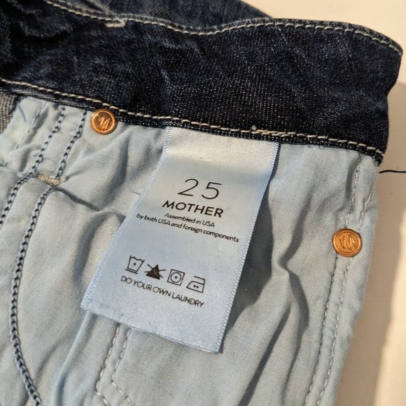 MOTHER High Waisted Looker Ankle Fray Jeans, Cat Attack, Size 25 - Picture 13 of 16